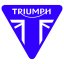 Reflexní samolepka - Logo Triumph - Výška reflexní samolepky: 100 mm, Barva reflexní samolepky: Bílá