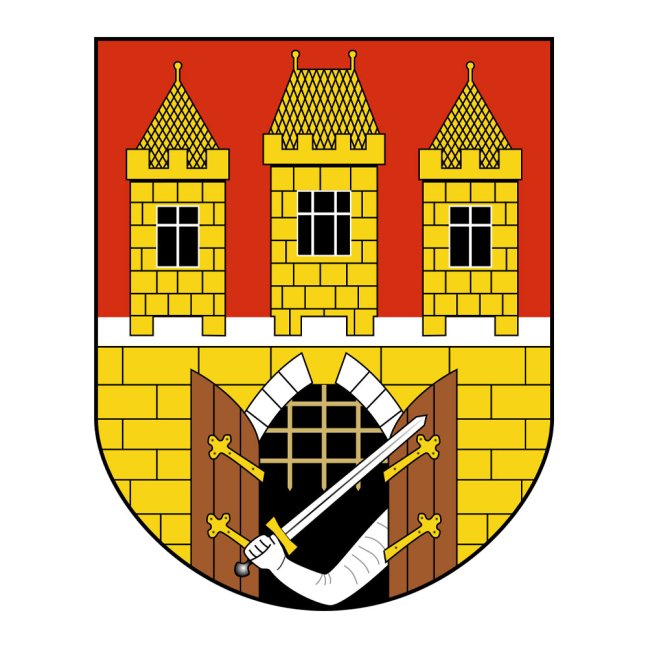 Samolepka – erb Praha - Malý znak - Výška samolepky: 70mm