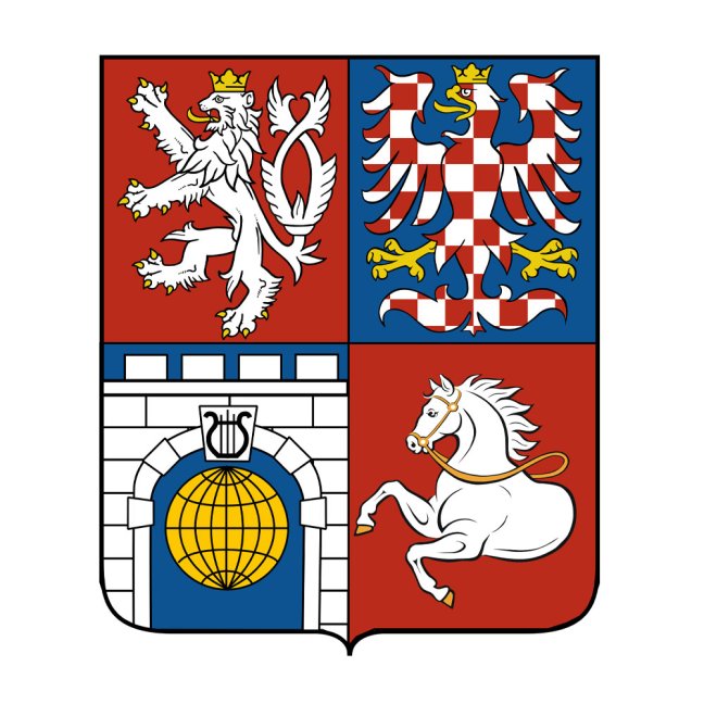 Samolepka – erb kraje - Pardubický - Výška samolepky: 120mm