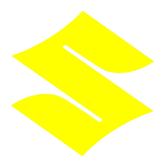 Reflexní samolepka - Logo Suzuki - Výška reflexní samolepky: 110 mm, Barva reflexní samolepky: Žlutá