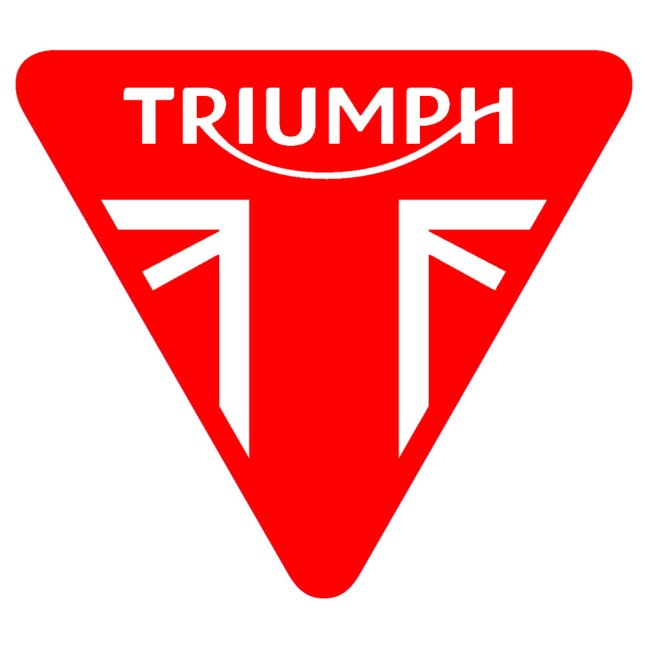 Reflexní samolepka - Logo Triumph - Výška reflexní samolepky: 100 mm, Barva reflexní samolepky: Bílá