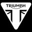 Reflexní samolepka - Logo Triumph - Výška reflexní samolepky: 100 mm, Barva reflexní samolepky: Bílá