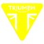 Reflexní samolepka - Logo Triumph - Výška reflexní samolepky: 100 mm, Barva reflexní samolepky: Bílá
