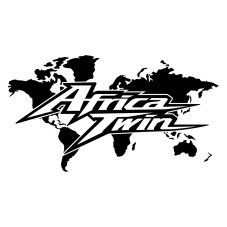 Řezaná samolepka - Mapa světa + Africa Twin