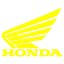 Reflexní samolepka - Logo Honda - Výška reflexní samolepky: 90 mm, Barva reflexní samolepky: Žlutá