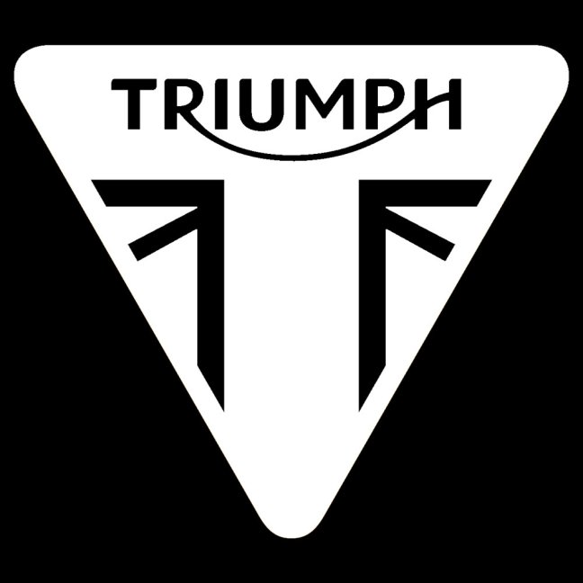 Reflexní samolepka - Logo Triumph - Výška reflexní samolepky: 100 mm, Barva reflexní samolepky: Bílá