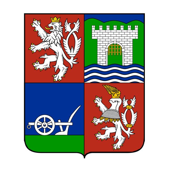 Samolepka – erb kraje - Ústecký - Výška samolepky: 100mm