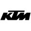 Reflexní samolepka - Logo KTM - Šířka reflexní samolepky: 100 mm, Barva reflexní samolepky: Modrá