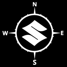 Reflexní samolepka - Logo Suzuki s kompasem