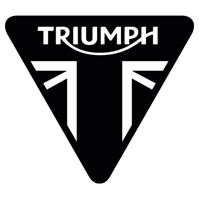 Řezaná samolepka - Logo Triumph - Výška řezené samolepky: 100 mm, Barva řezané samolepky: Modrá