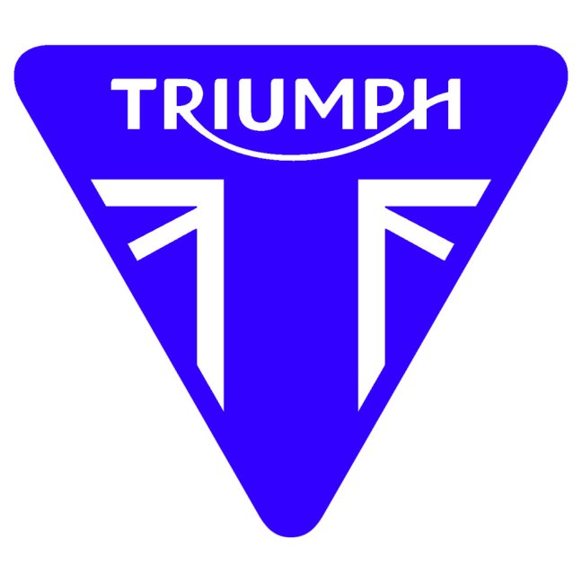 Reflexní samolepka - Logo Triumph - Výška reflexní samolepky: 100 mm, Barva reflexní samolepky: Bílá