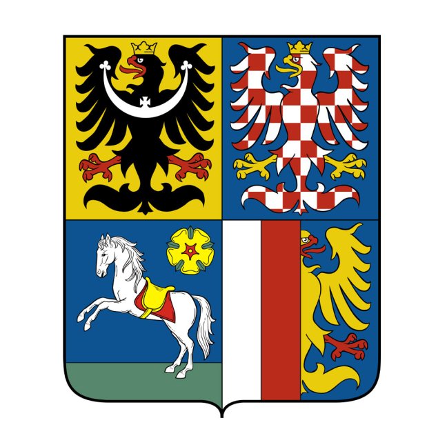 Samolepka – erb kraje - Moravskoslezský - Výška samolepky: 100mm